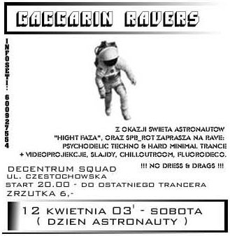 Rave on Trans - Gaggarin Ravers - Ulotka