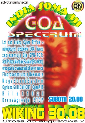 Rave on Trans - India Soma III - GOA Spectrum - Plakat