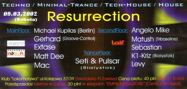 Rave on Trans - Imprezy w Warszawie - Lokomotywa _ Resurrection